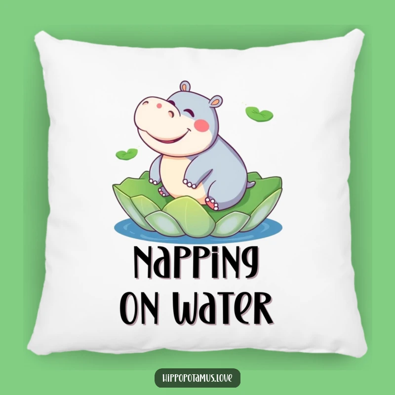 Funny Hippo Giggle Pillow: Comfy & Humorous Accent for Relaxation
