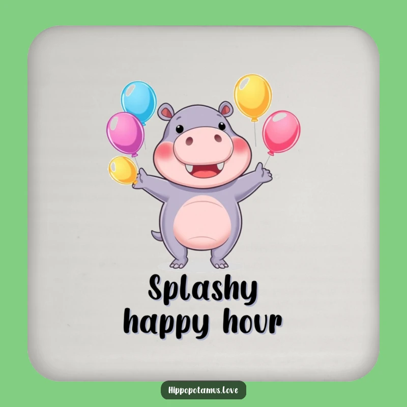Funny Hippo Water Balloon Coaster: Humorous Protection for Surfaces