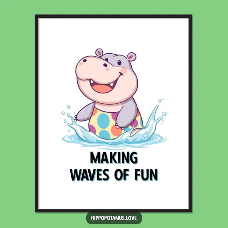 Free Printable Hippo Wall Art: Cheerful, Funny Downloadable Decor for a Splash of Fun