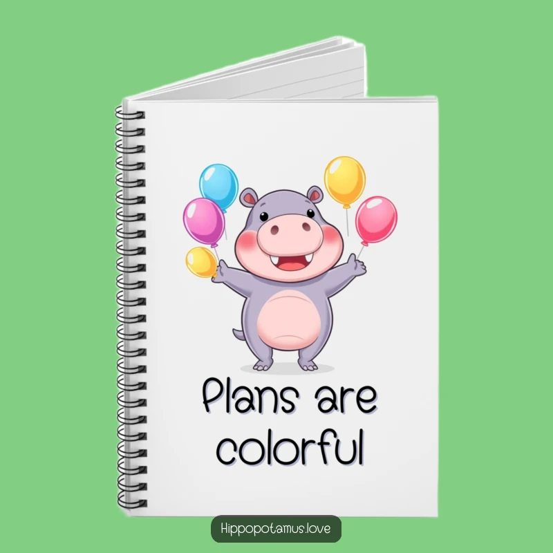 Funny Hippo Juggling Notebook: Humorous Journal for Creative Ideas
