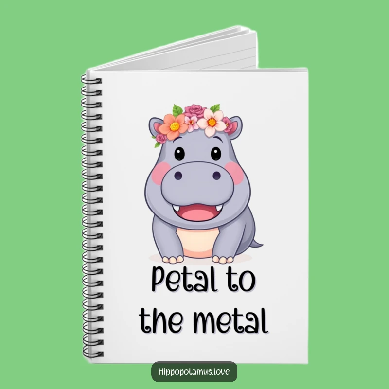Funny Hippo Flower Crown Notebook: Bloom with Ideas, a fun and funny gift for writers.