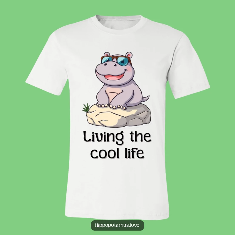 Funny Hippo Sunglasses T-Shirt: Hilarious Chill Vibes for Everyone!